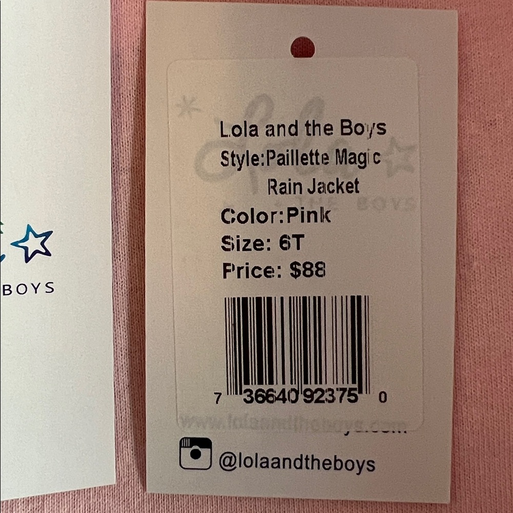 ❤️Lola + the Boys Pink Magic Raincoat NWOT - Picture 6 of 6